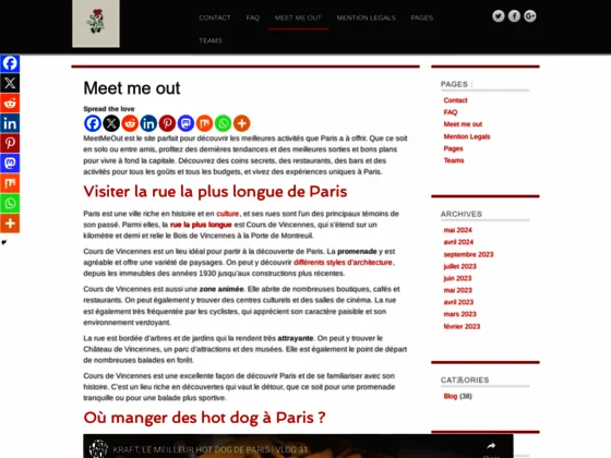 Sortir à Paris, que faire à Paris et soirée avec Meet Me Out