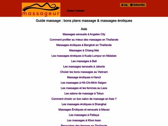 Massageur.com renseigne  sur le massage et les salons de massage