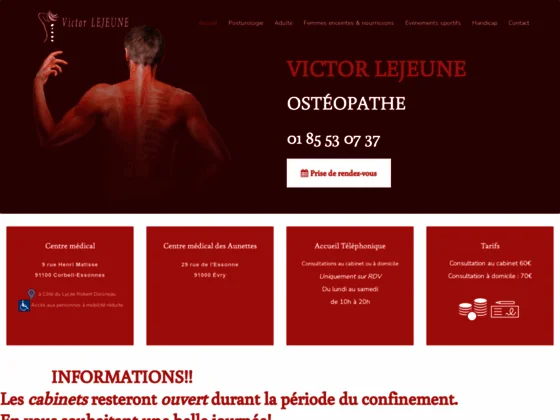 Victor Lejeune, votre ostéopathe pour sportifs à Corbeil-Essonnes