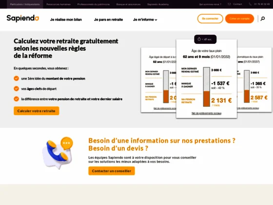 Sapiendo : calculer sa retraite 