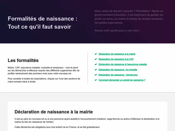 formalite-naissance.com
