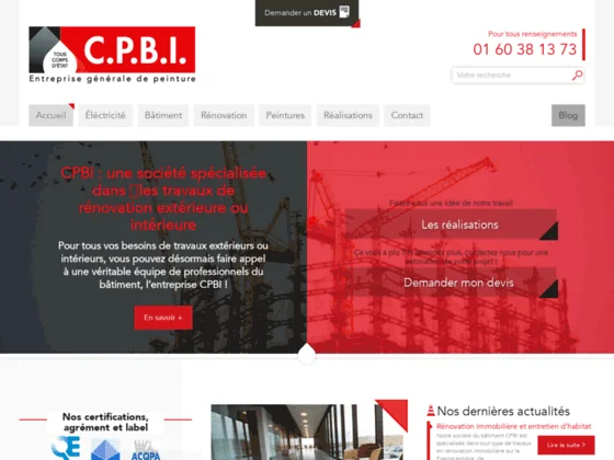 CPBI : travaux de rénovations et de ravalements
