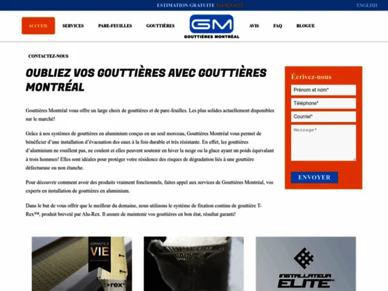 Gouttière à Montréal