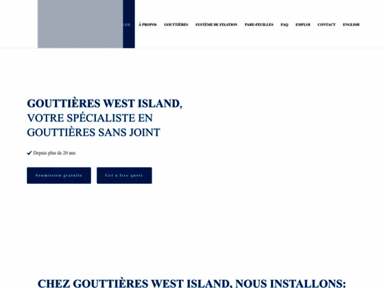 installation  et réparation gouttière West Island