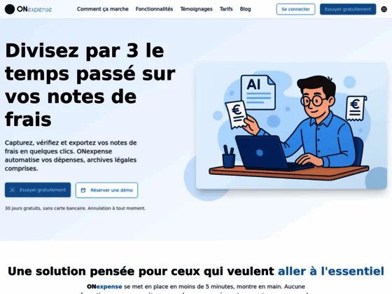 ONexpense : Traitement automatique des notes de frais
