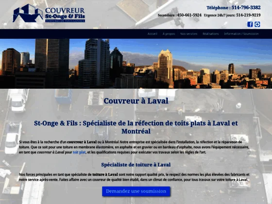 Réparation de toiture Couvreur St-Onge