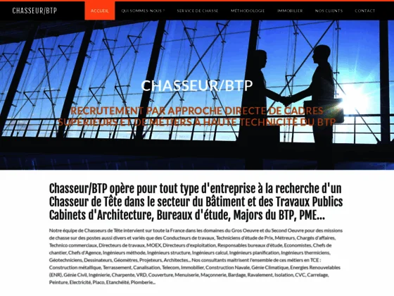 Chasseur BTP, Chasseur de tête spécialisé dans le BTP