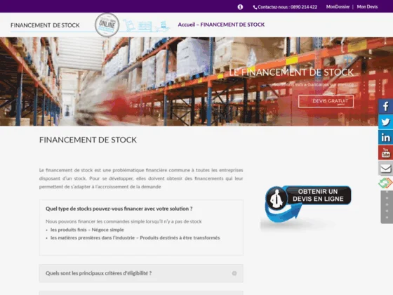 financement de stock 