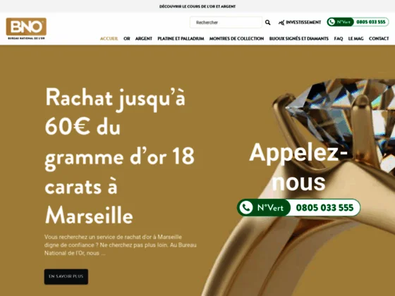 Rachat d'or à Marseille et Aix-en-Provence : Bureau National de l'Or