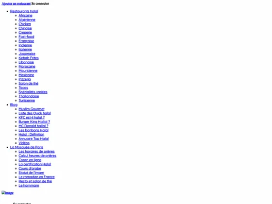 Annuaire restaurant hallal