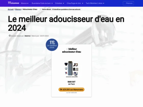 Adoucisseur d'eau Bi-bloc 40 de Fleck