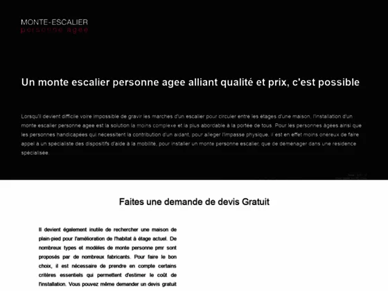 monte escalier personne agee 
