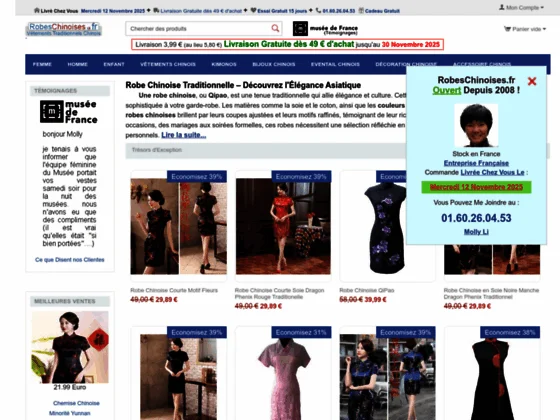 Robes Chinoises et Vêtements Ethniques