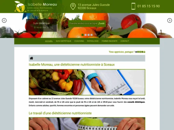 Nutritionniste, diététicienne à Sceaux (92) - Isabelle Moreau