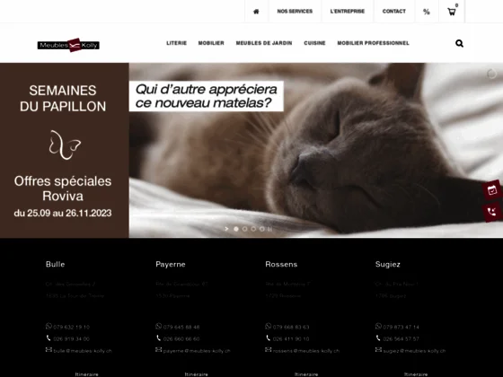 Commerce de meubles en Suisse romande