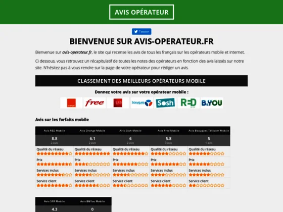 Avis Opérateur