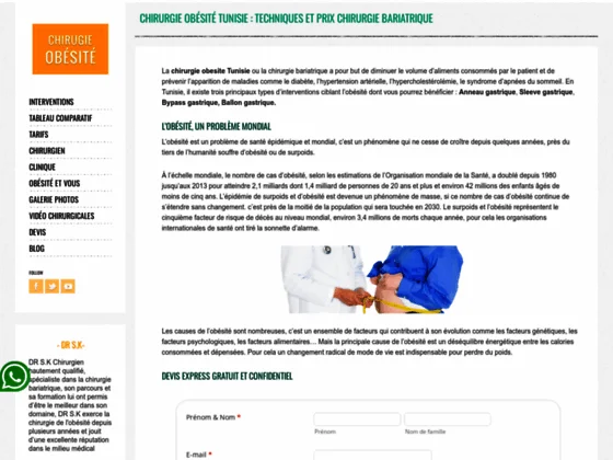 chirurgie obesite tunisie