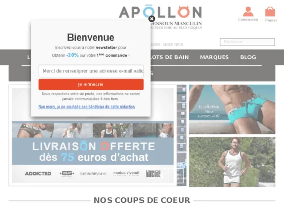 Apollon Lingerie, magasin de lingerie masculine