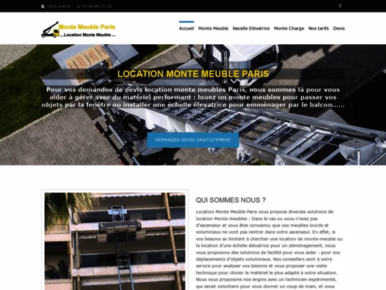 location monte meuble