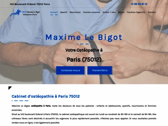 Ostéopathie pour adulte à Paris