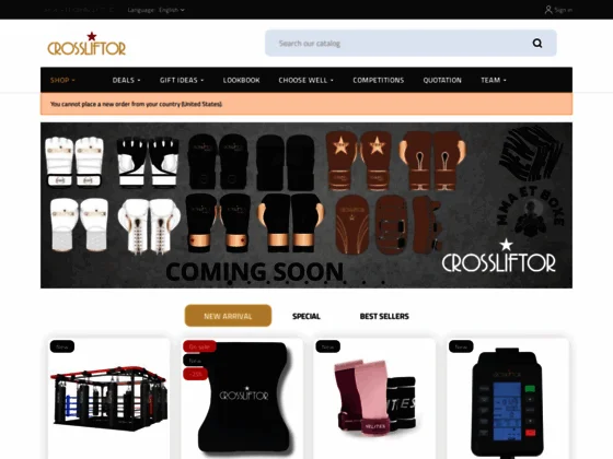 CrossLiftor, vente de matériel sportif