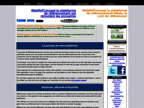 Plateforme de référencement web