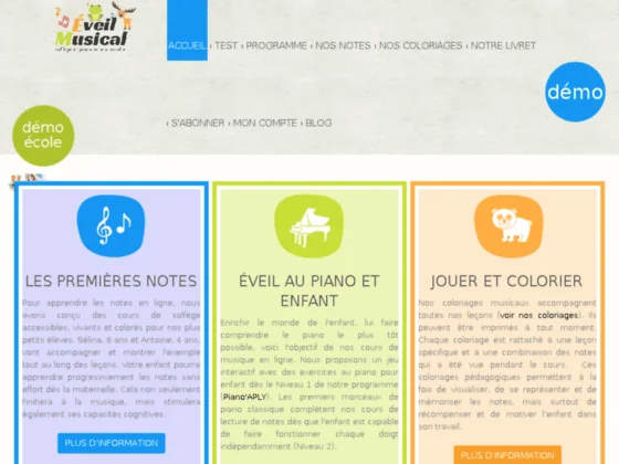 Cours de piano pour enfant