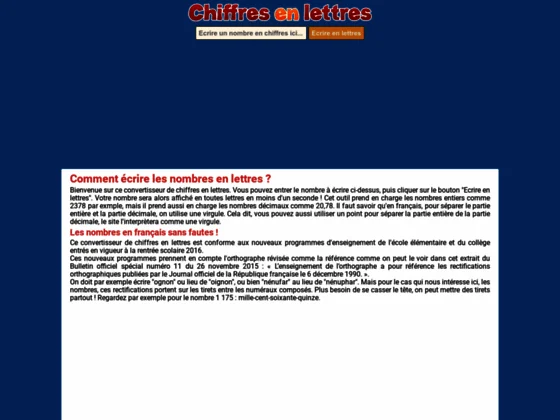 Apprendre à écrire facilement des chiffres en lettres en français
