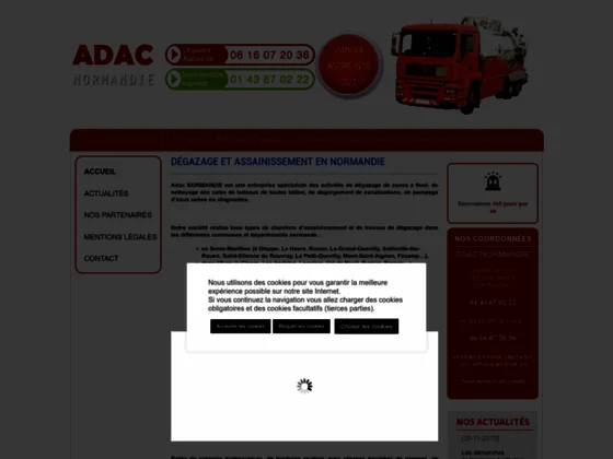 Dégazage en Normandie, assainissement en Manche, Calvados, Orne, Eure et Seine-Maritime