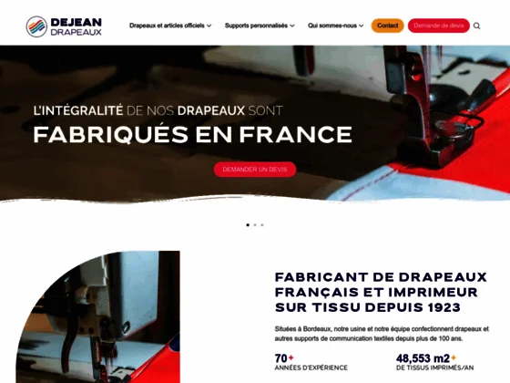 Dejean Marine, fabricant de drapeaux et supports de communication