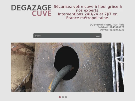 dégazage cuve à fioul