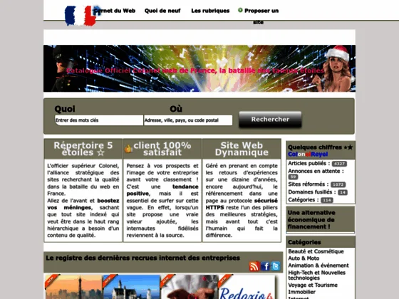 Répertoire général, Etat-major de l'élite Internet