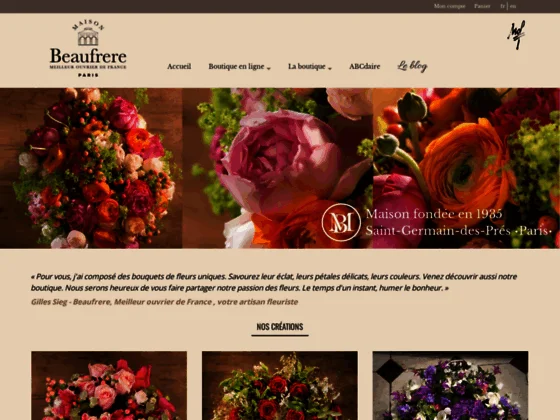 Commander des fleurs haut de gamme 