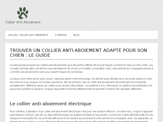 collier anti aboiement pour chien 