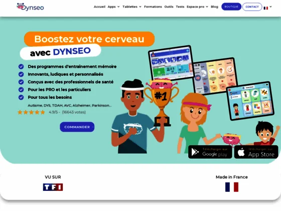 Jeux de mémoire avec la plateforme Dynseo