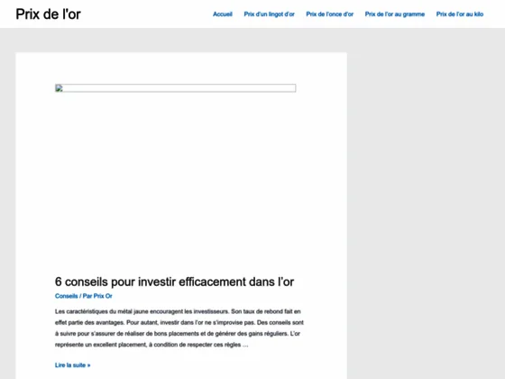 Portail d'actualités sur l'or