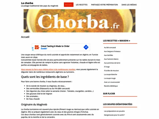 Partage de recettes de chorbas