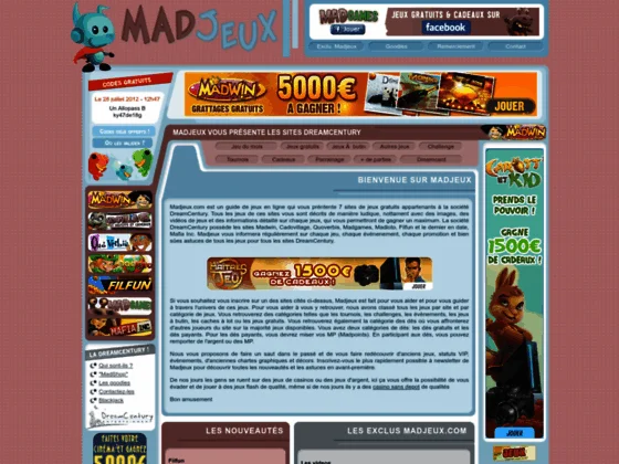 Madwin jeux gratuits