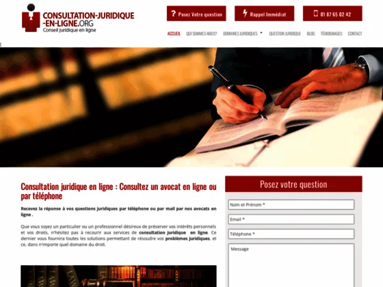 Conseil juridique et question avocat en ligne