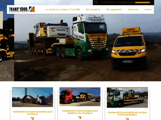 Trans'5000 - Société de transport de marchandises Pays de la Loire