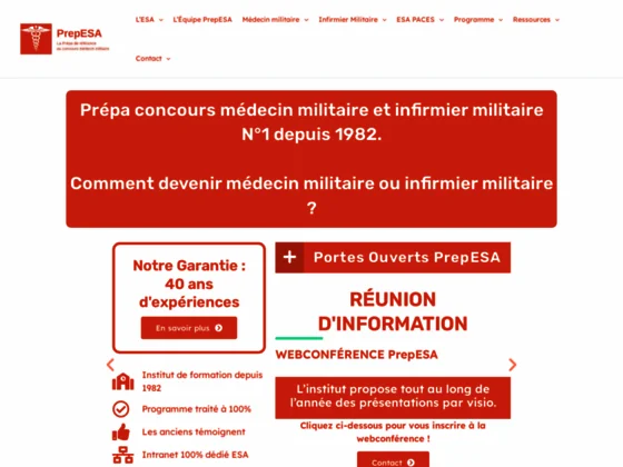 Préparation concours ESA (Médecin des armées) à Paris, Toulouse, Lyon et Bordeaux - Major 2015 et 20