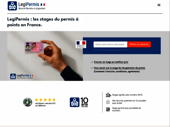 Stage Permis à  Points - Stages récupération de points - LegiPermis