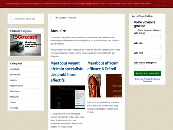Esoguide.fr, nouvel annuaire de voyance