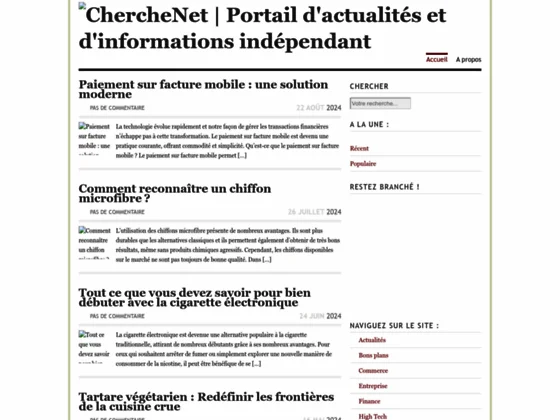 ChercheNet, magazine sur la vie pratique