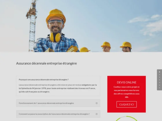 Assurance décennale entreprise étrangère