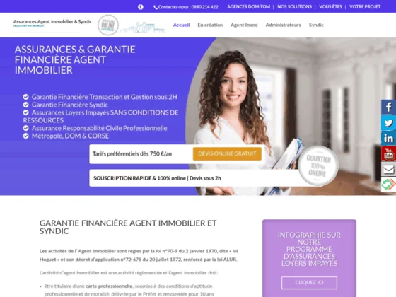 Tarifs de garantie financière agent immobilier