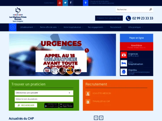 Orthopédie & Rachis (chirurgie du dos) à Rennes