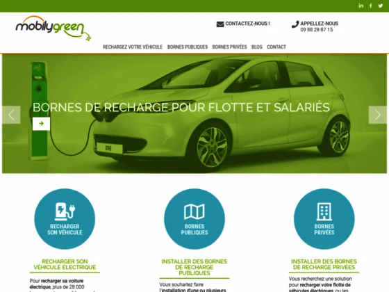 Mobilygreen pour la vente et l'installation de bornes de recharge