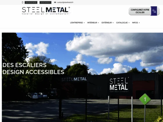 Steel Metal : Escalier métal bois design