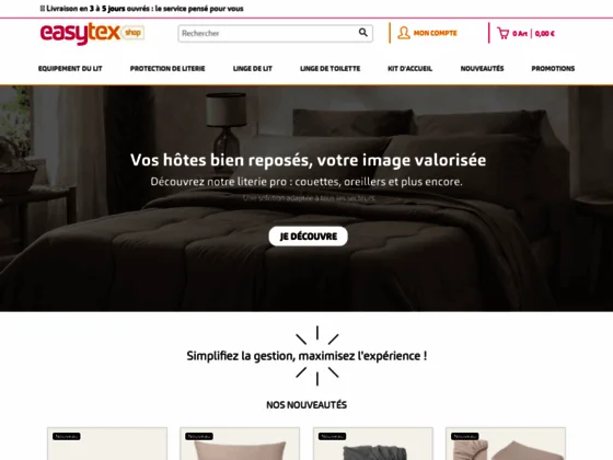 Linge de toilette jetable pour structures d'hébergement - Easytexshop